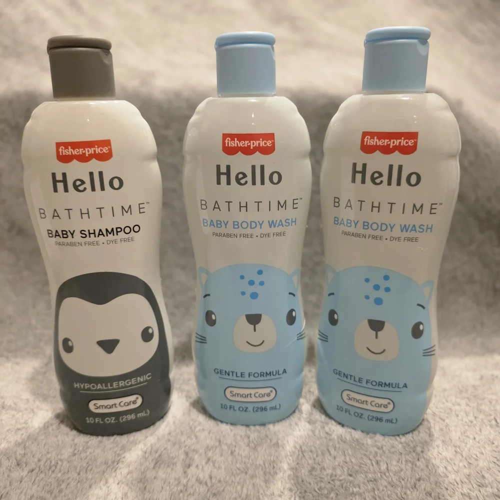 Fisher Price Hello Bathtime Baby Body Wash & Shampoo‎ Set Hypoallergenic